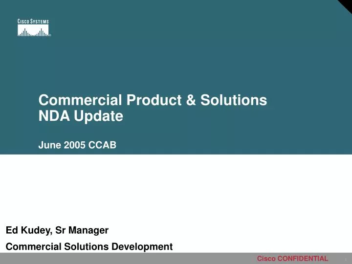 commercial product solutions nda update june 2005 ccab