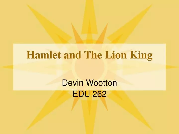 hamlet and the lion king