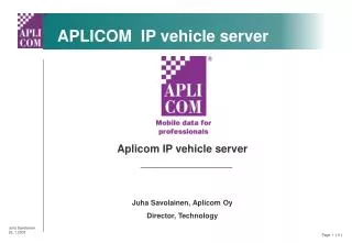 APLICOM IP vehicle server