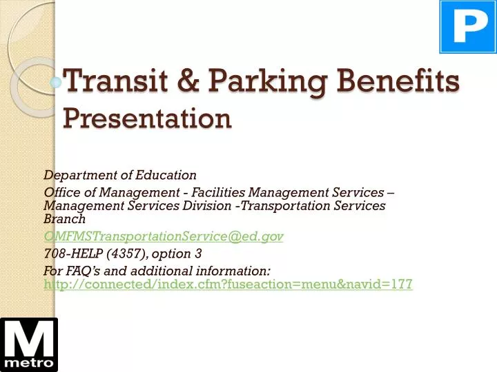 transit parking benefits presentation