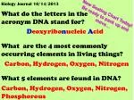 Biology Journal 10/14/2013 - slide 1