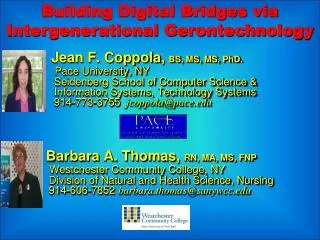 Building Digital Bridges via Intergenerational Gerontechnology
