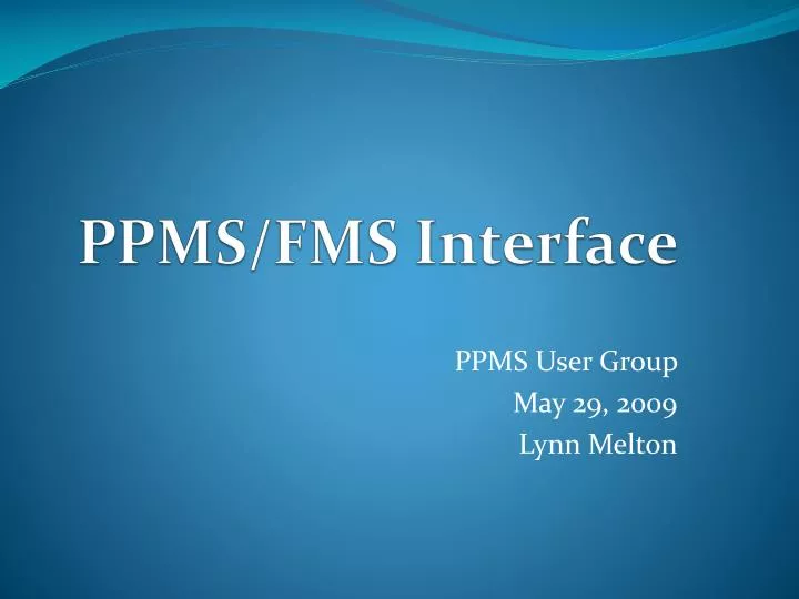 ppms fms interface