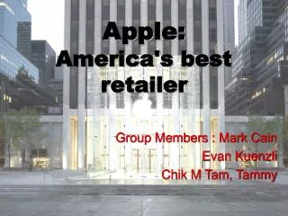 Apple: America's best retailer
