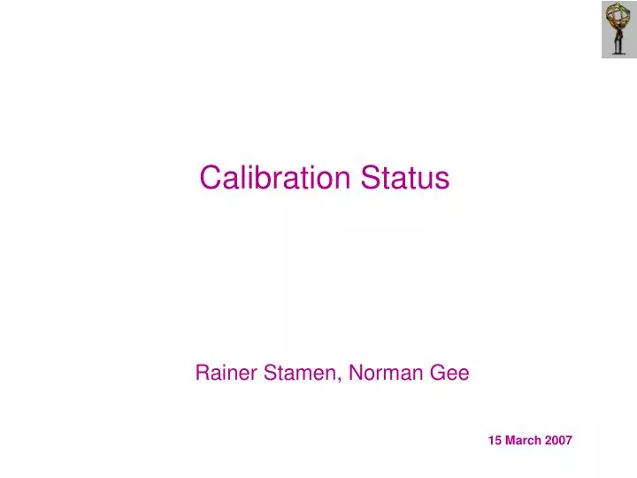 calibration status