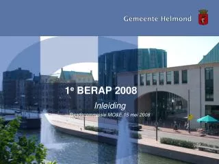 inleiding raadscommissie mo e 15 mei 2008