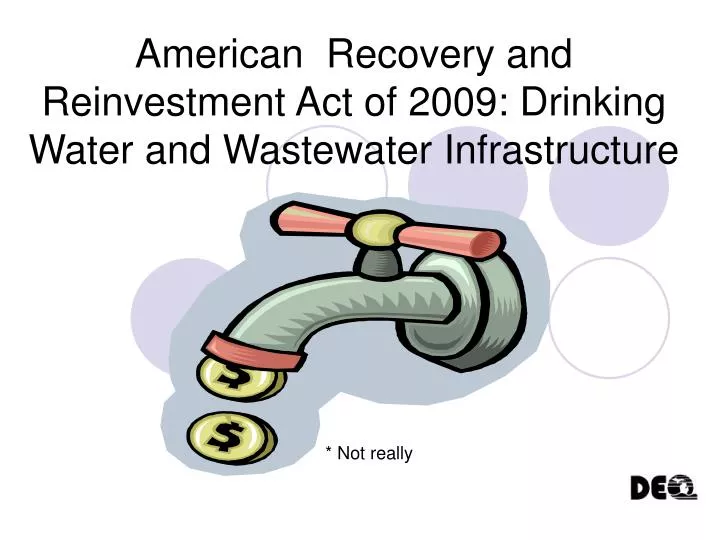 american recovery and reinvestment act of 2009 drinking water and wastewater infrastructure