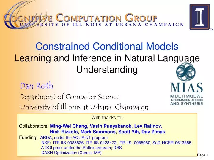 constrained conditional models learning and inference in natural language understanding