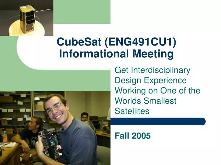 cubesat eng491cu1 informational meeting