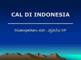 cal di indonesia
