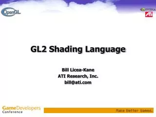 GL2 Shading Language