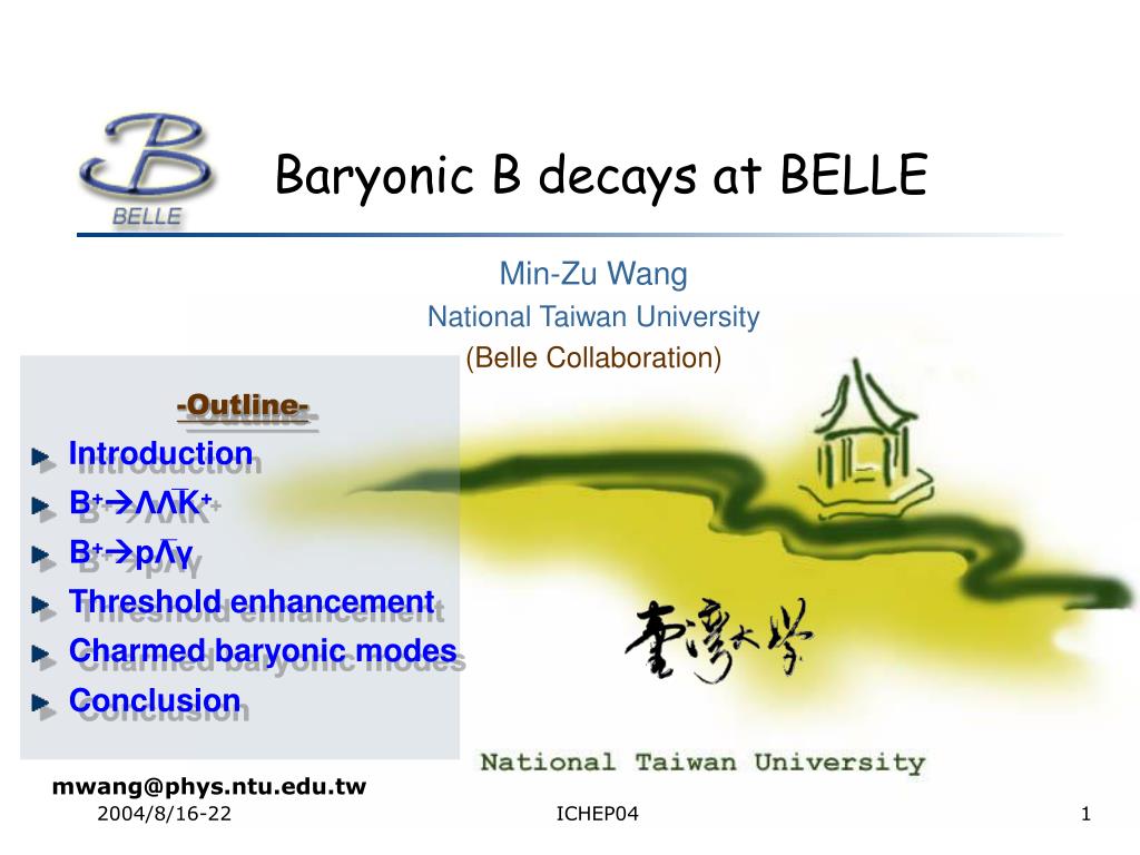 PPT - Baryonic B decays at BELLE PowerPoint Presentation, free download ...