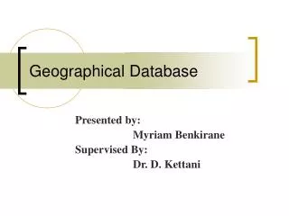 Geographical Database