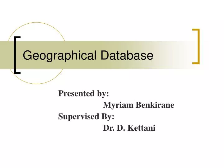 geographical database