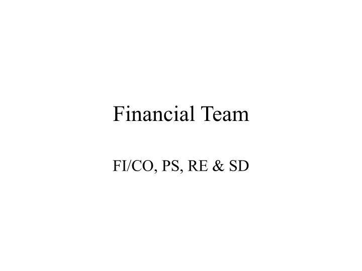 financial team