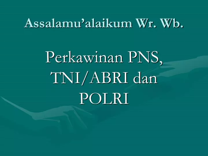 Ppt Assalamu Alaikum Wr Wb Powerpoint Presentation Free Download Id 4803116
