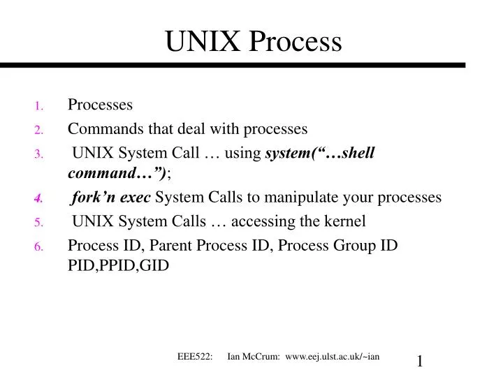 unix process