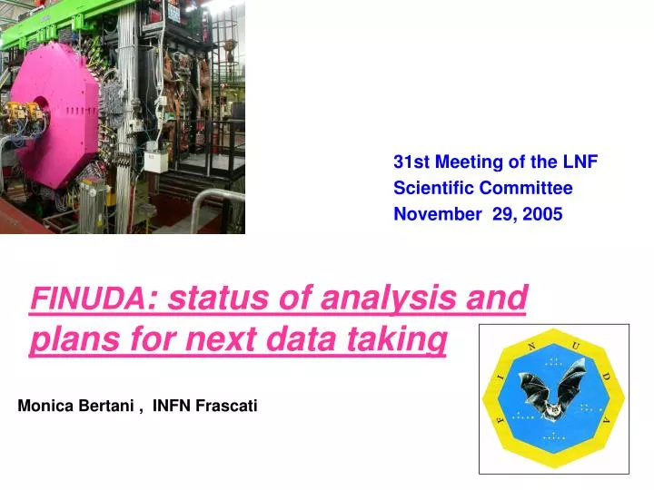 finuda status of analysis and plans for next data taking
