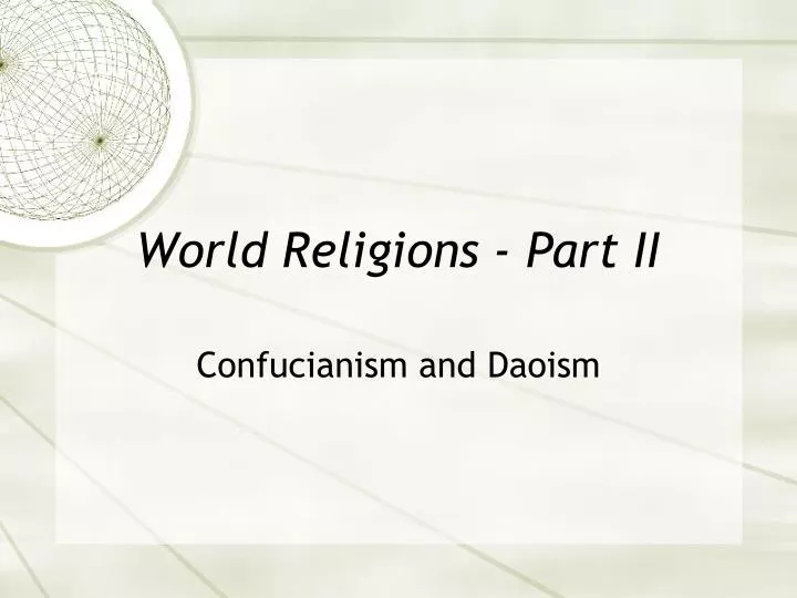 world religions part ii