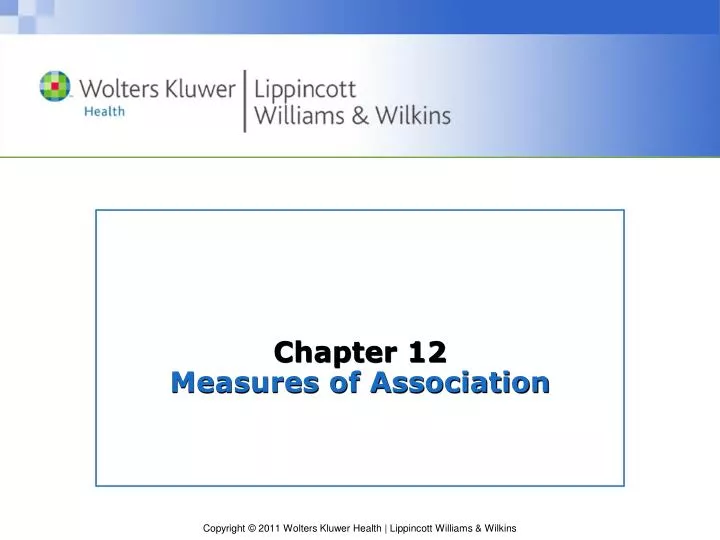 chapter 12 measures of association