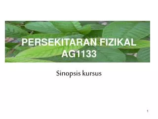 persekitaran fizikal ag1133