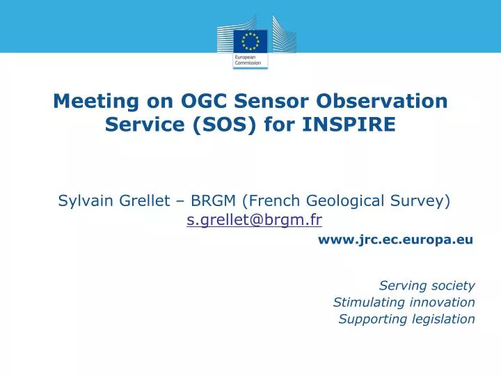 meeting on ogc sensor observation service sos for inspire
