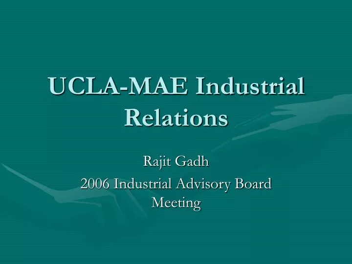 ucla mae industrial relations