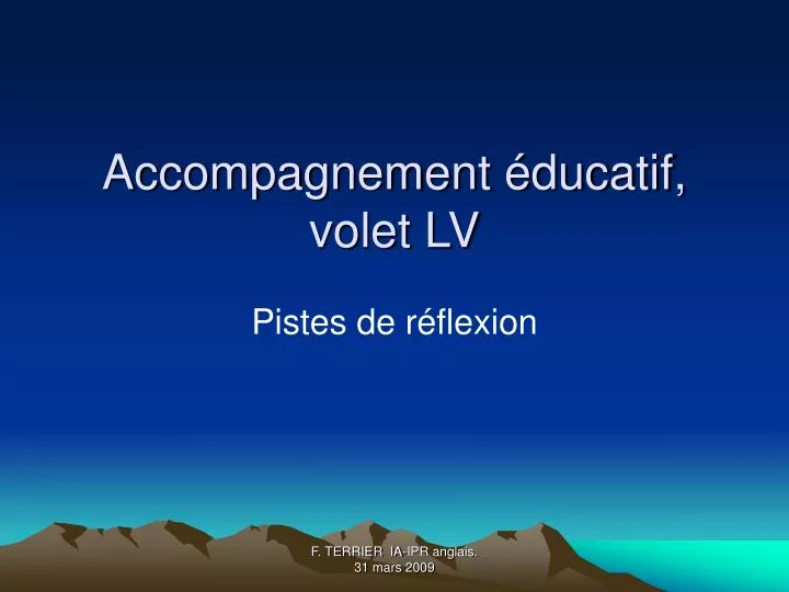 accompagnement ducatif volet lv