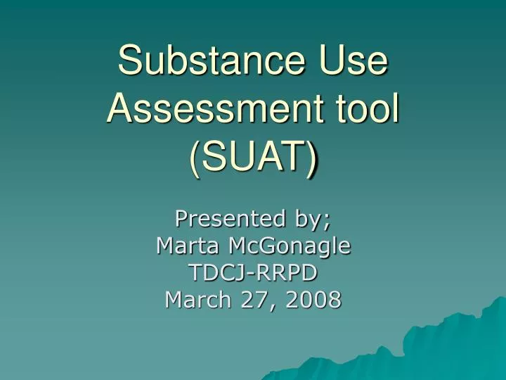 substance use assessment tool suat