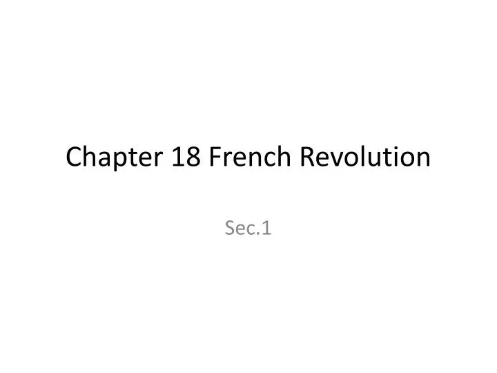 chapter 18 french revolution