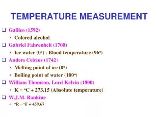 temperature measurement