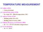 TEMPERATURE MEASUREMENT - slide 1