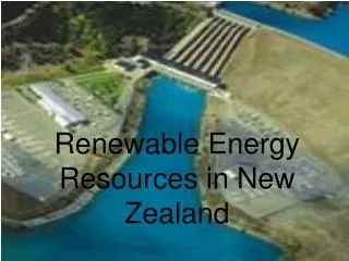 Renewable Energy Resources in New Zealand