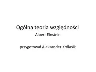 og lna teoria wzgl dno ci