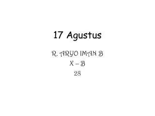 17 agustus