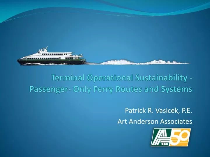 terminal operational sustainability passenger only ferry routes and systems