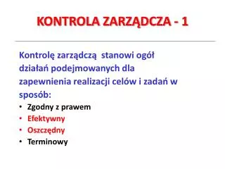 kontrola zarz dcza 1