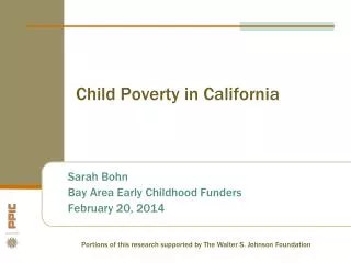 Child Poverty in California