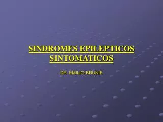 sindromes epilepticos sintomaticos