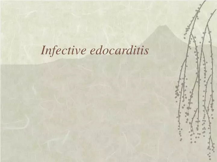 infective edocarditis