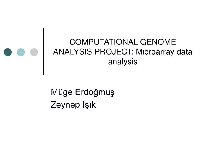 computational genome analysis project microarray data analysis