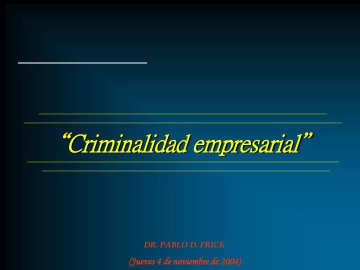 criminalidad empresarial