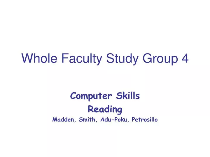whole faculty study group 4