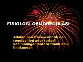 fisiologi osmoregulasi