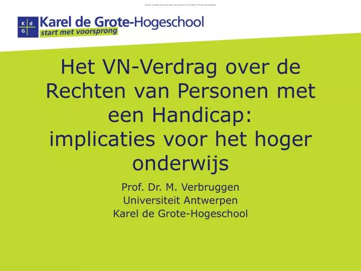 prof dr m verbruggen universiteit antwerpen karel de grote hogeschool