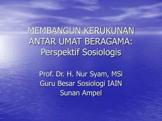 PPT - KERUKUNAN UMAT BERAGAMA PowerPoint Presentation, Free Download ...