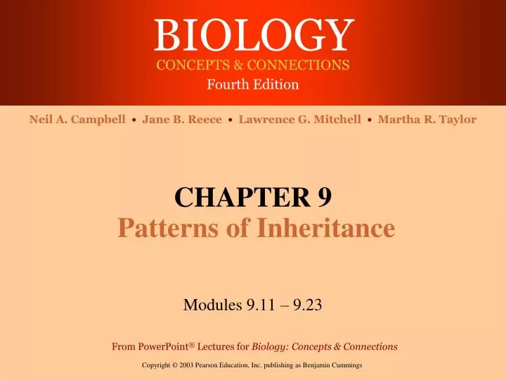 chapter 9 patterns of inheritance