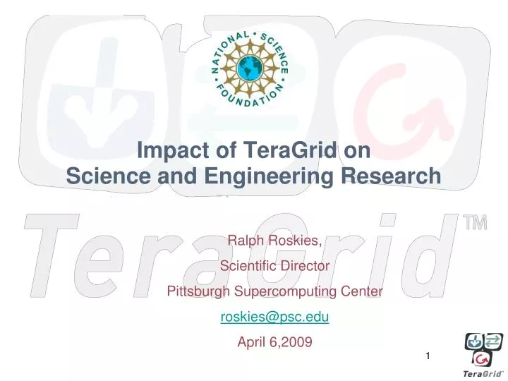 impact of teragrid on science and engineering research