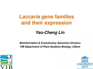 Laccaria gene families and their expression