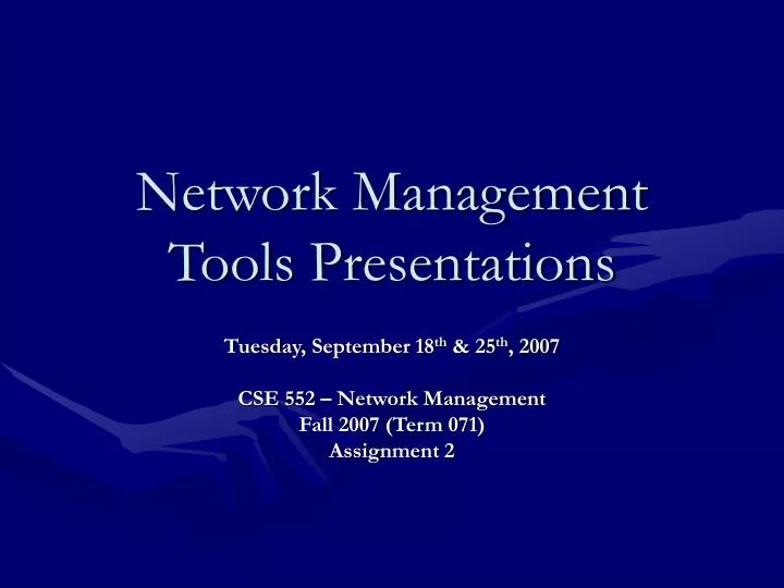network management tools presentations